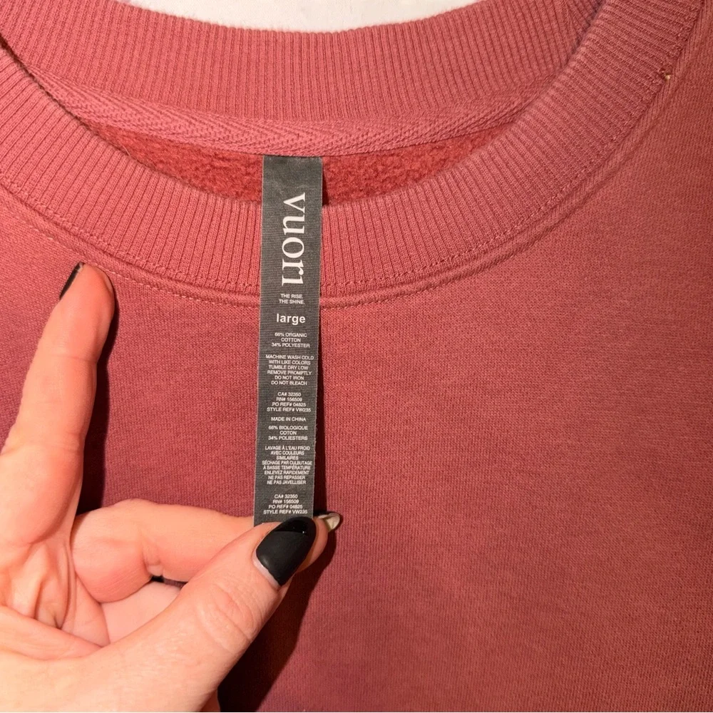 Vuori Restore Crewneck Pullover
Sweatshirt Soft Fleece Desert Rose Size Large - Picture 4 of 5